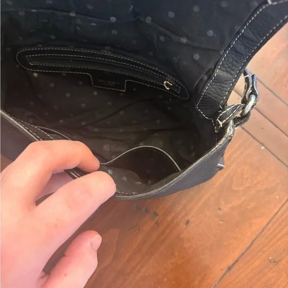 Kate Spade Pebbled Leather Shoulder Bag - Black USED - Picture 10 of 12